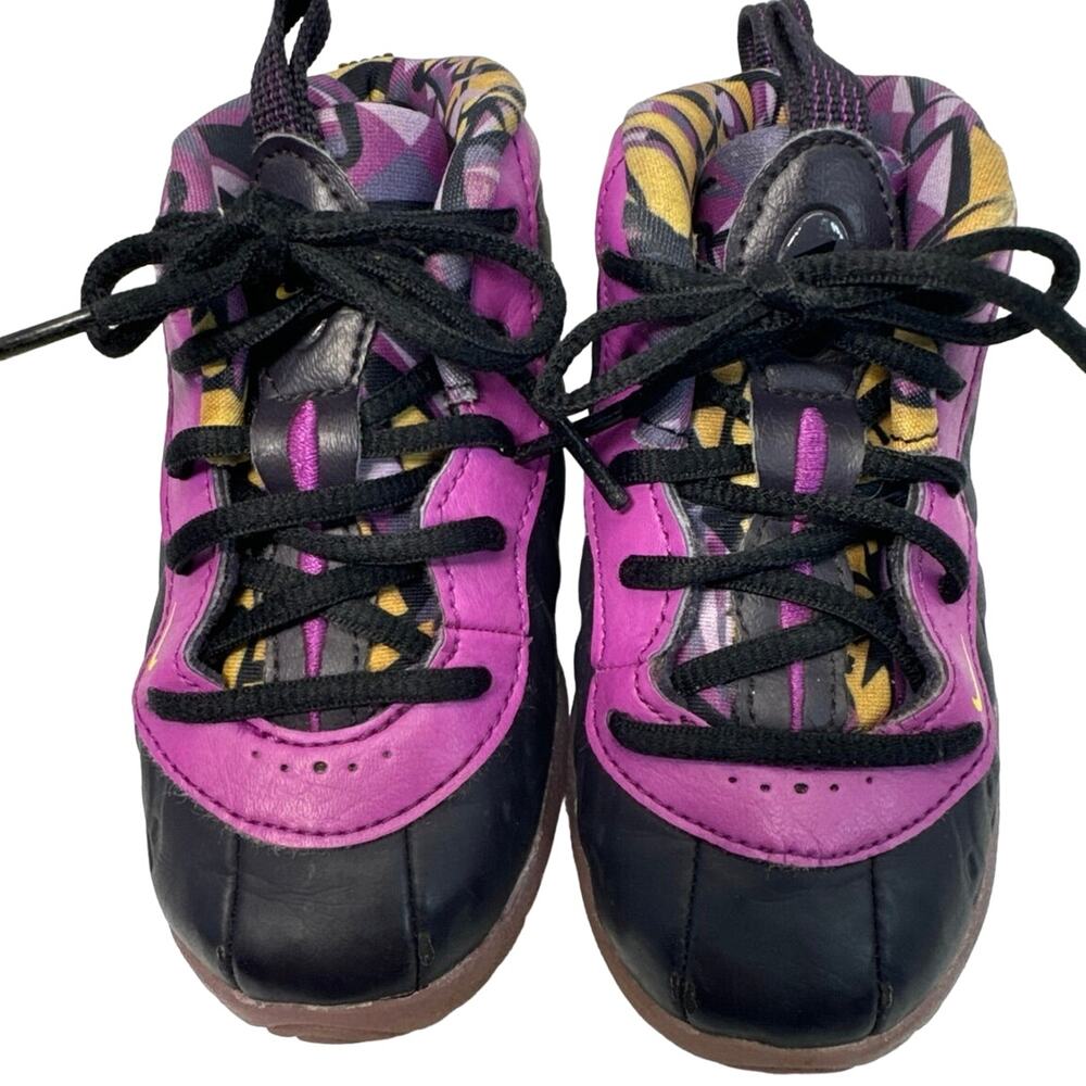 Nike Little Posite One Cave Purple Vivid Sulfur Kids Size 6C
